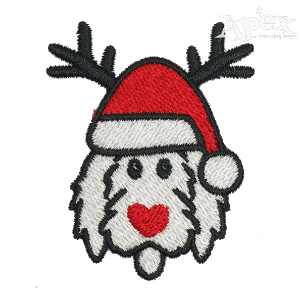 Rudolph Reindeer Embroidery Design