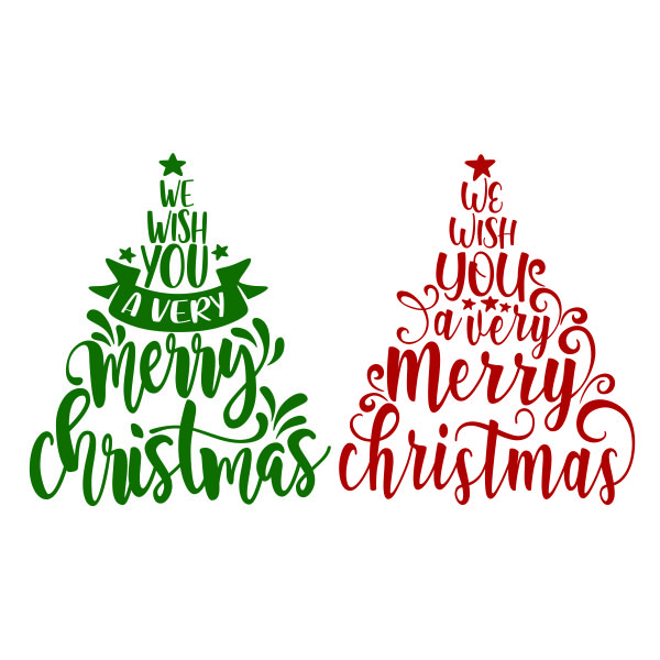 We Wish You a Very Merry Christmas SVG Cuttable Design