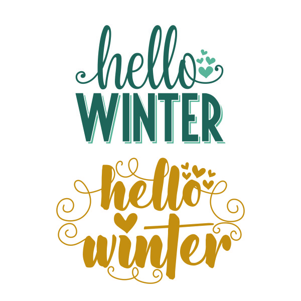Hello Winter SVG Cuttable Design