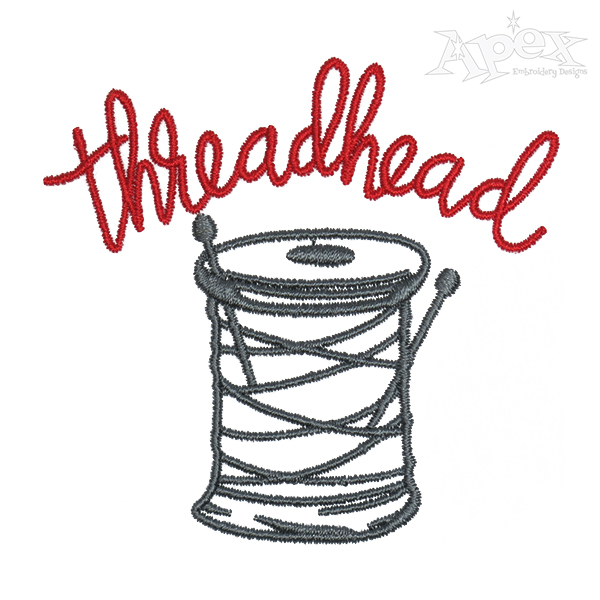 Thread Head Embroidery Design
