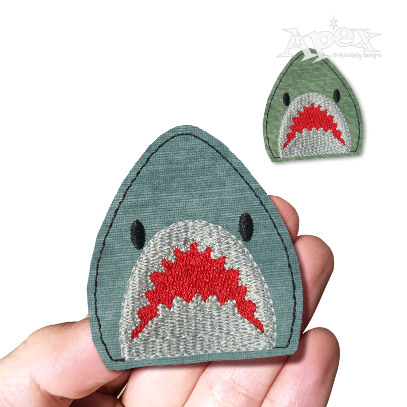 Shark Jaw Feltie ITH In-The-Hoop Embroidery Designs