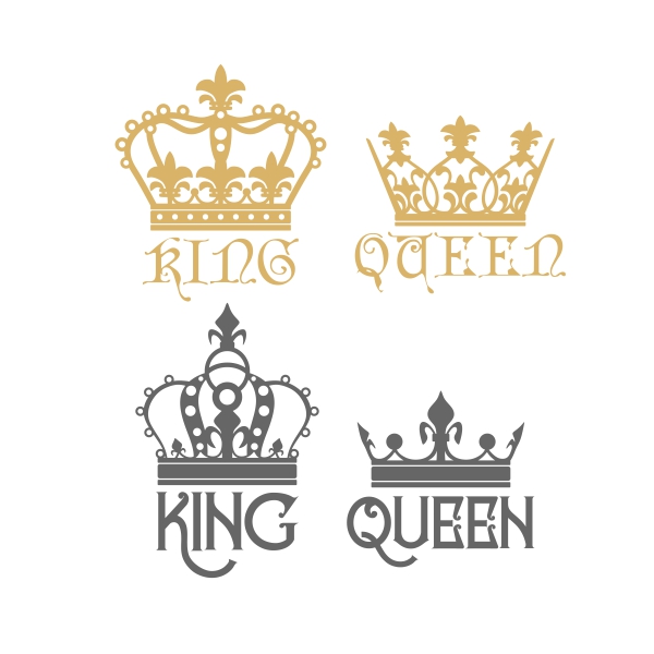 King and Queen Crown Cuttable Design