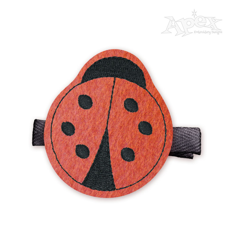 Ladybug Feltie ITH Embroidery Design