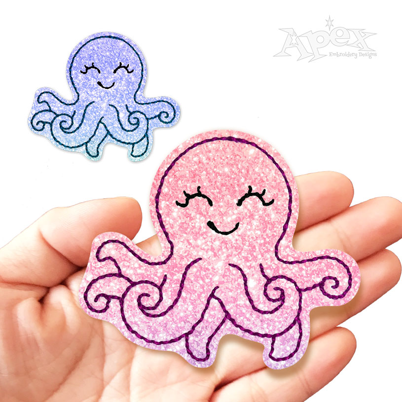 Octopus Feltie ITH Embroidery Design
