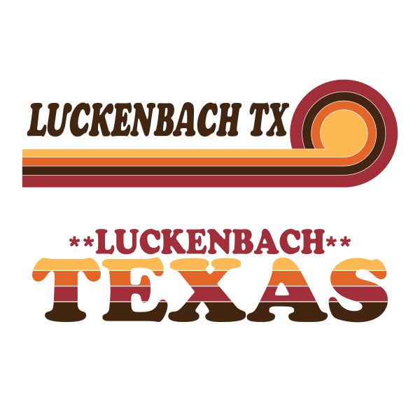 Luckenbach Texas Cuttable Design