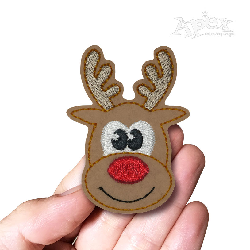 Reindeer Feltie ITH Embroidery Design