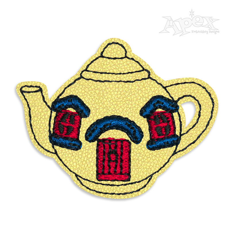 Teapot Feltie ITH Embroidery Design
