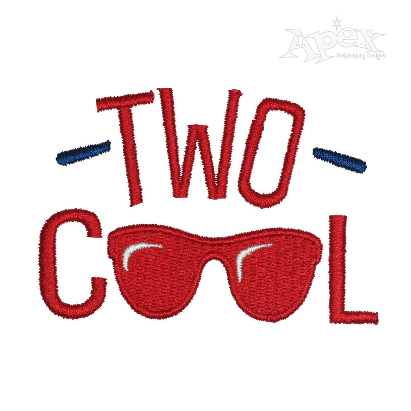 Two Cool Glasses Embroidery Design