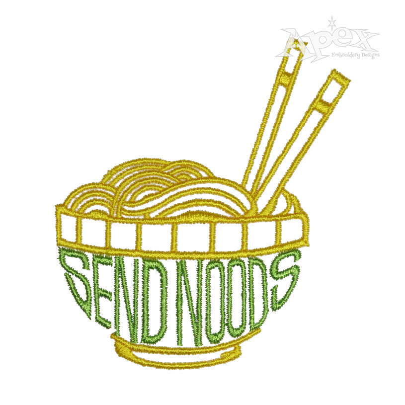 Send Noods Embroidery Design