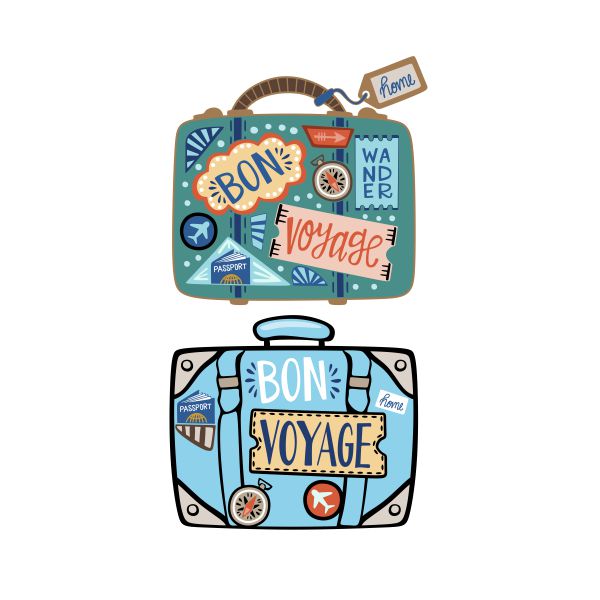 Bon Voyage Luggage Cuttable Design