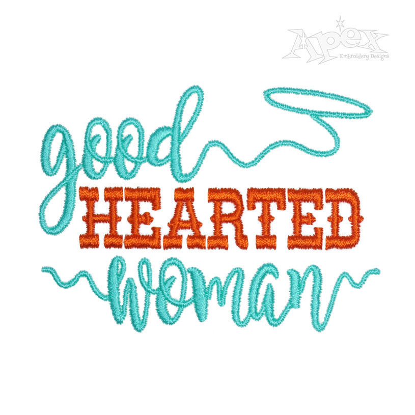 Good Hearted Woman Embroidery Design