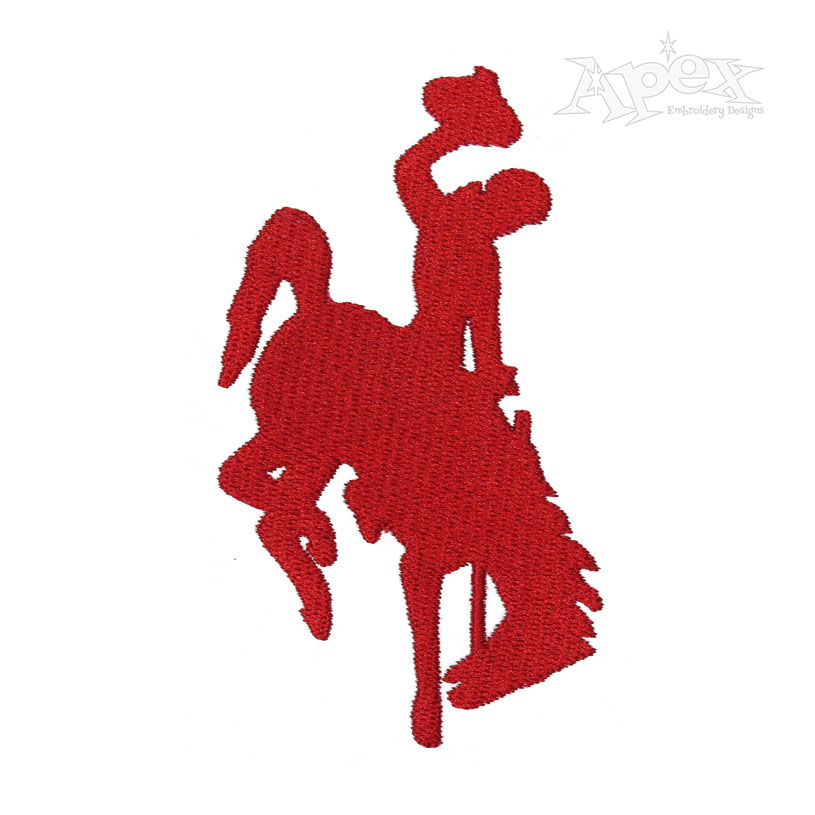 Riding Bucking Horse Embroidery Design