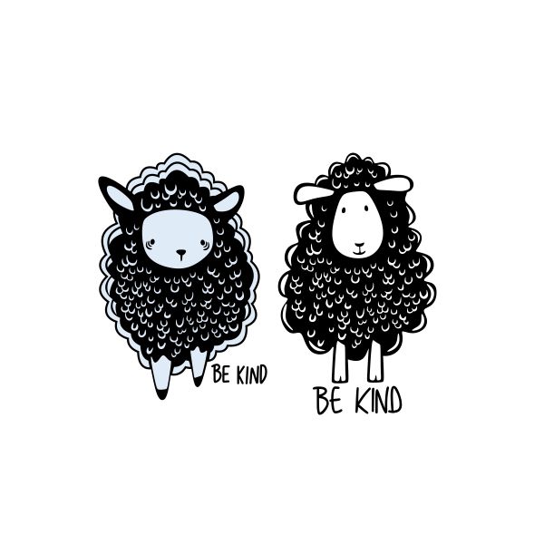Be Kind Sheep Cuttable Design