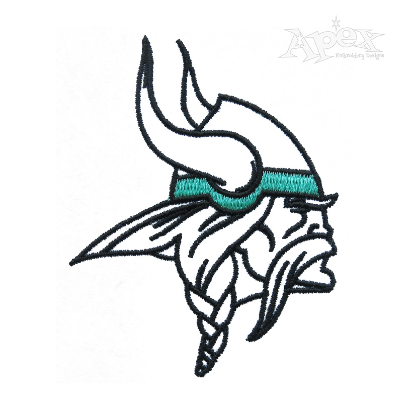 Viking Head Embroidery Design