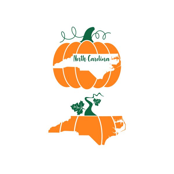 North Carolina Pumpkin Cuttable Design