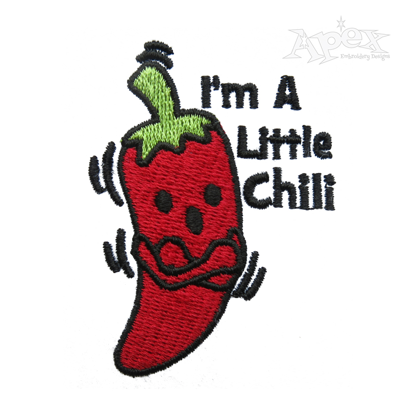 I'm A Little Chili Embroidery Design
