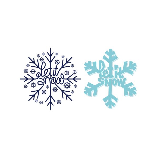 Let It Snow Snowflake Cuttable Design