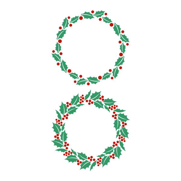 Christmas Mistletoe Wreath Cuttable Design