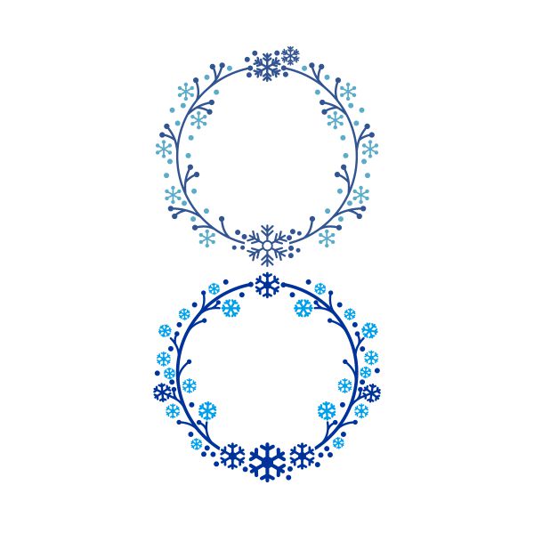 Snowflake Wreath Cuttable Design