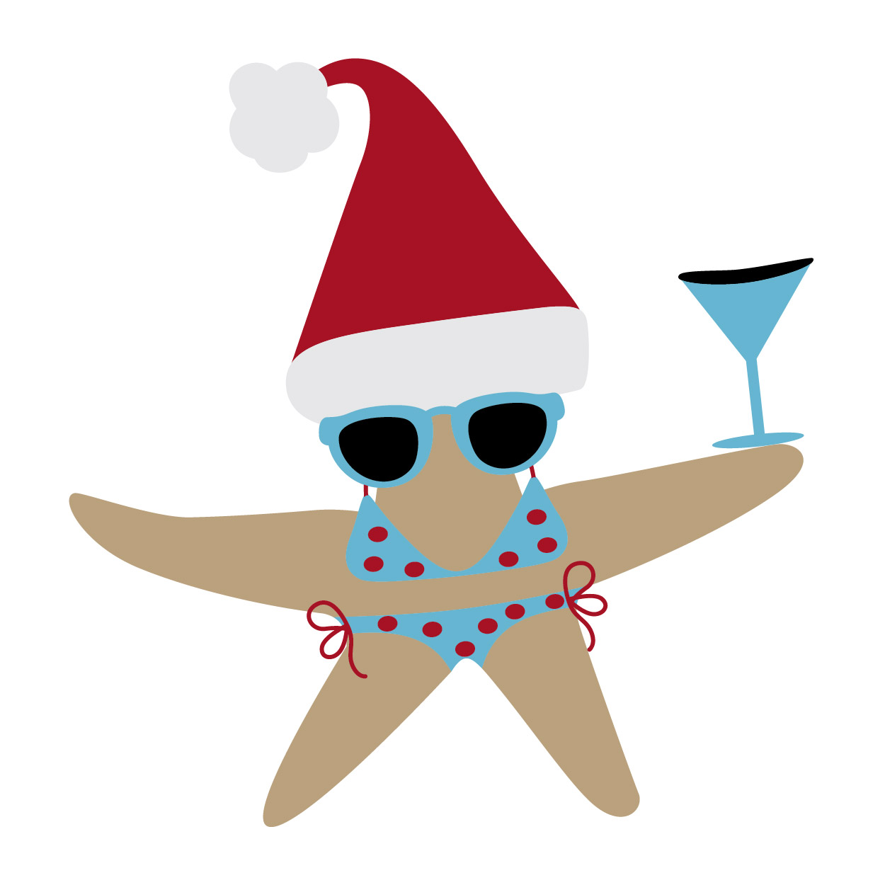 Christmas Starfish Cuttable Design