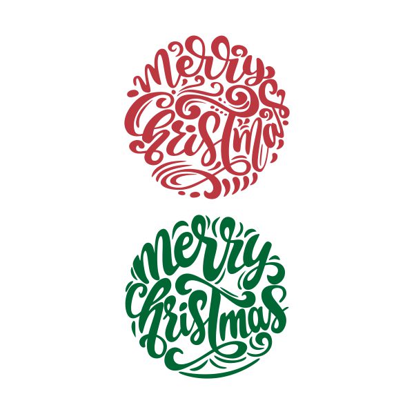 Merry Christmas Sticker Cuttable Design