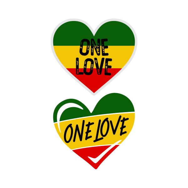 One Love Heart Cuttable Design