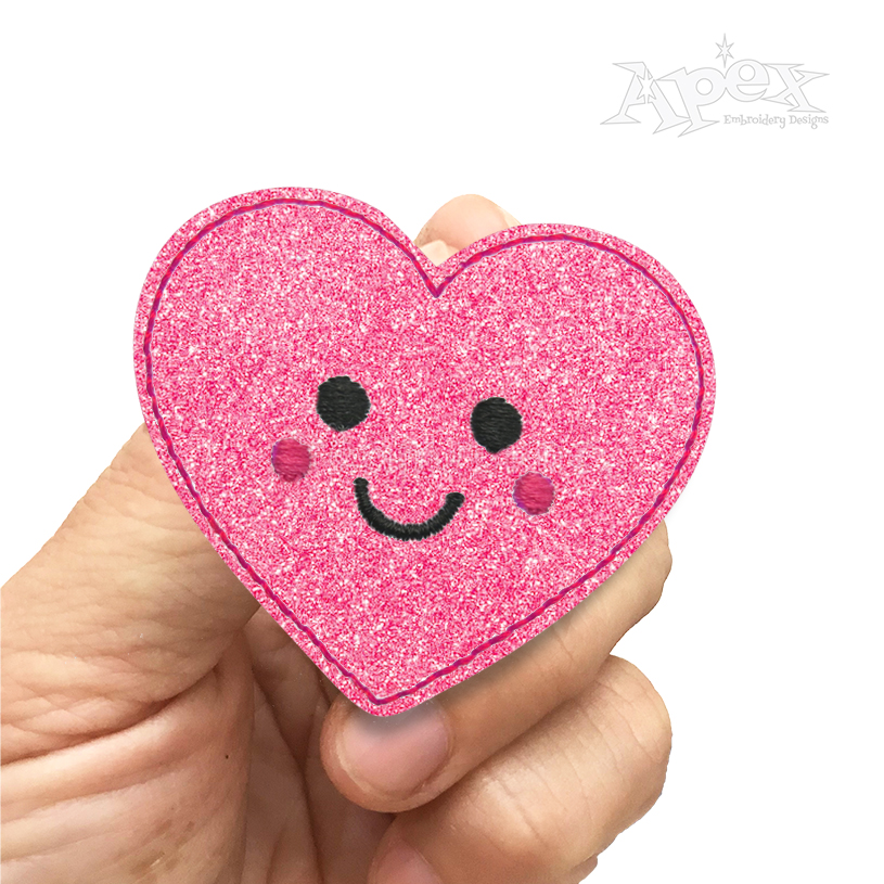 Valentine Sweet Heart Feltie ITH Embroidery Design