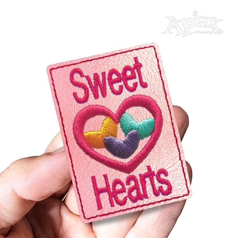 Sweet Hearts Feltie ITH Embroidery Design
