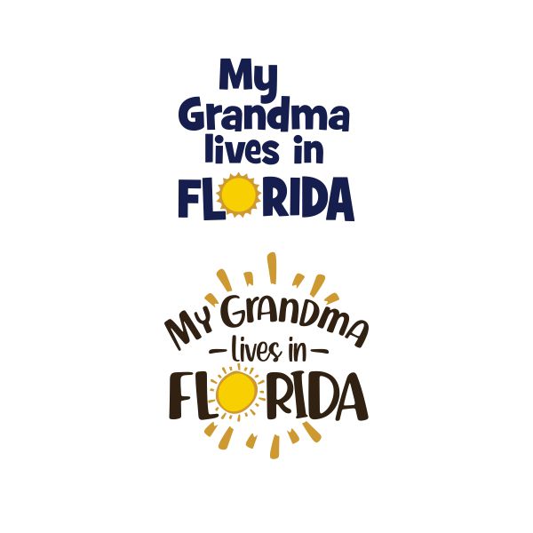 My Grandma Lives In Florida Cuttable Design