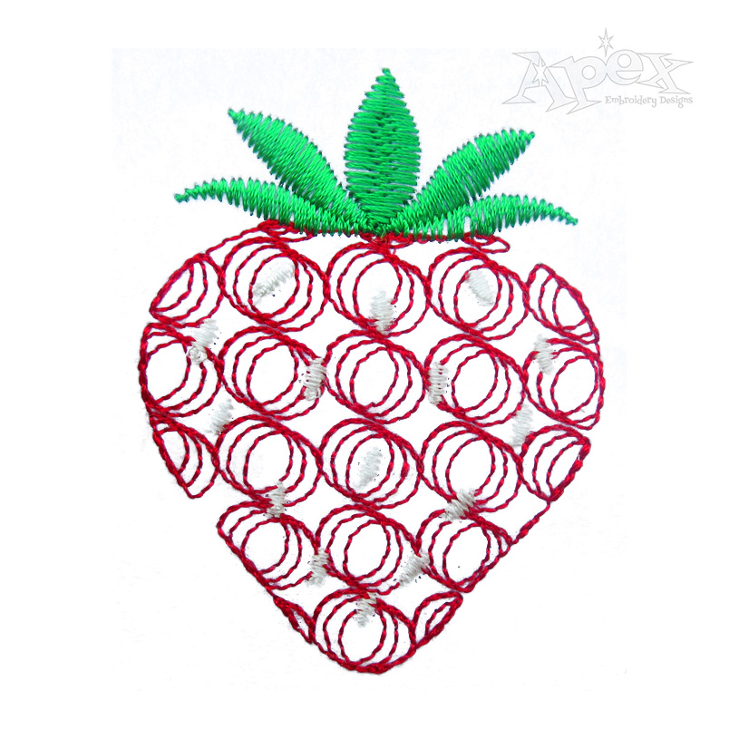 Strawberry Embroidery Design