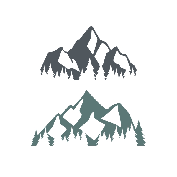 Mountains and Trees Cuttable Design