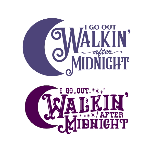 Walkin' Midnight Moon Cuttable Design