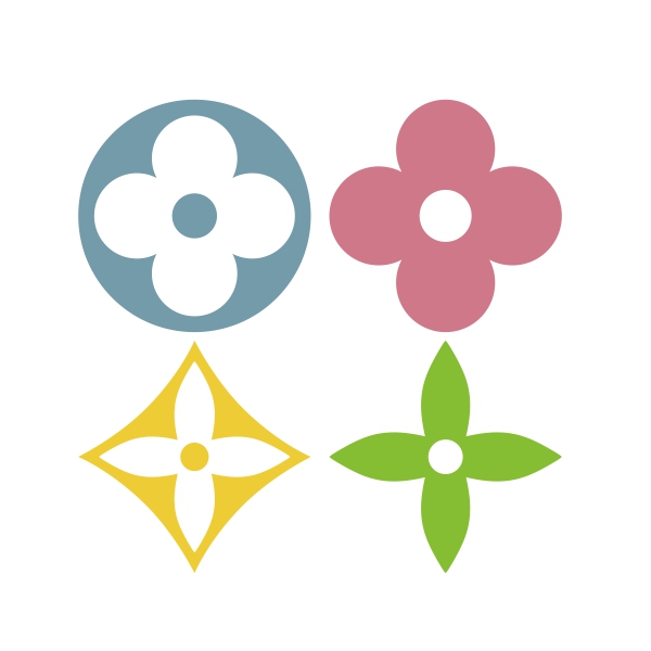 Four-Petal Flower SVG Cuttable Design