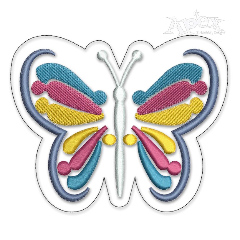 Lovely Butterfly Feltie ITH Embroidery Design
