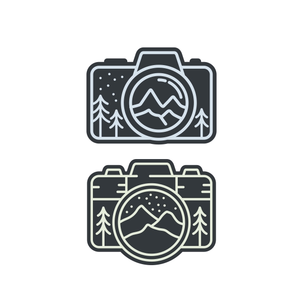 Mountain Landscape Camera SVG Cuttable Design
