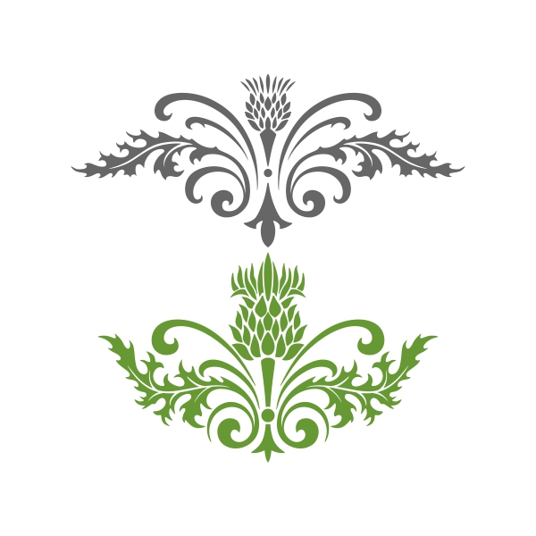 Scottish Thistle Flower Art SVG Cuttable Designs