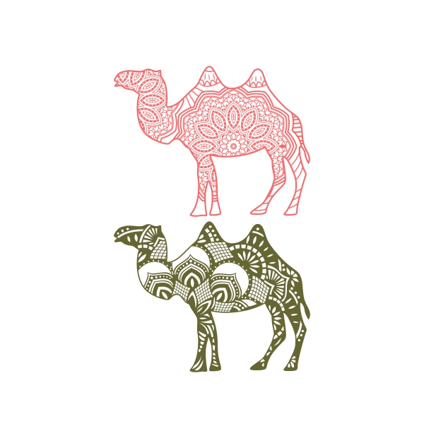 Floral Pattern Camel SVG Cuttable Designs