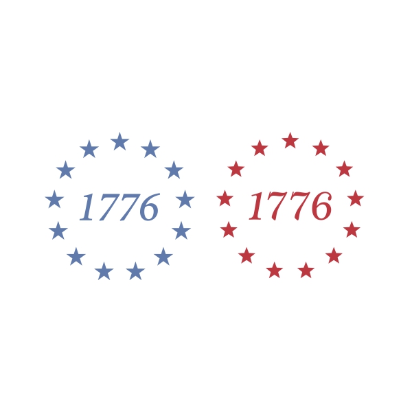 United States 1776 Year 13 Stars SVG Cuttable Designs