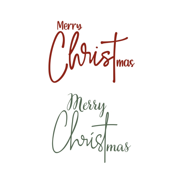 Merry CHRISTmas Word Art SVG Cuttable Designs