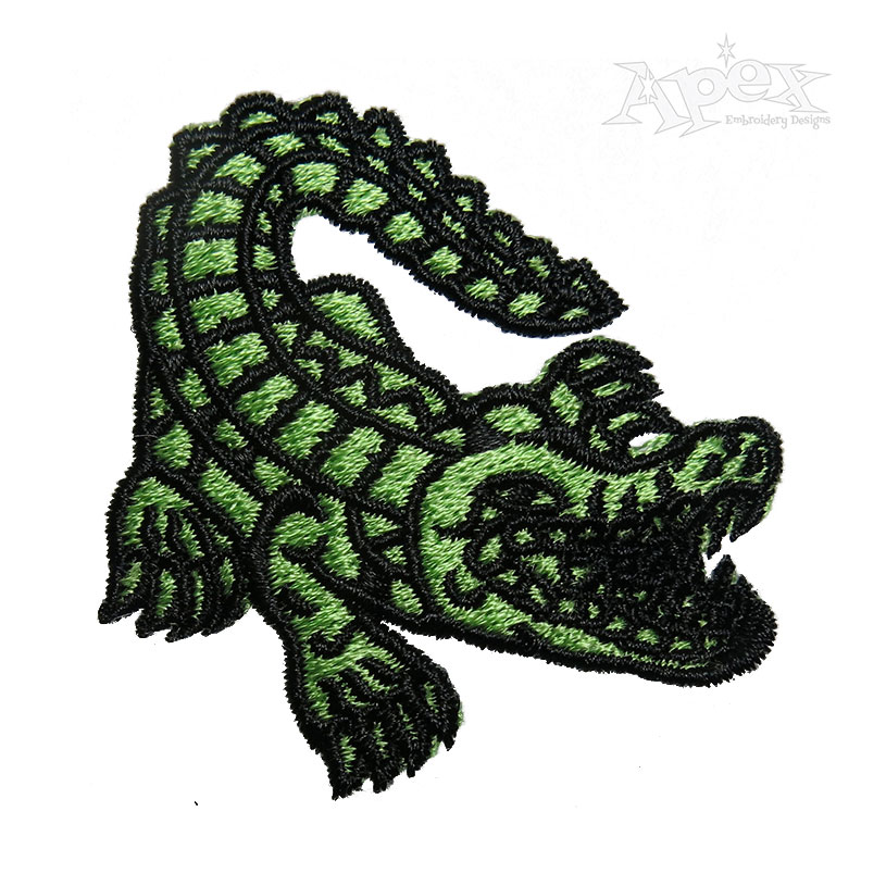Crocodile Alligator Embroidery Design