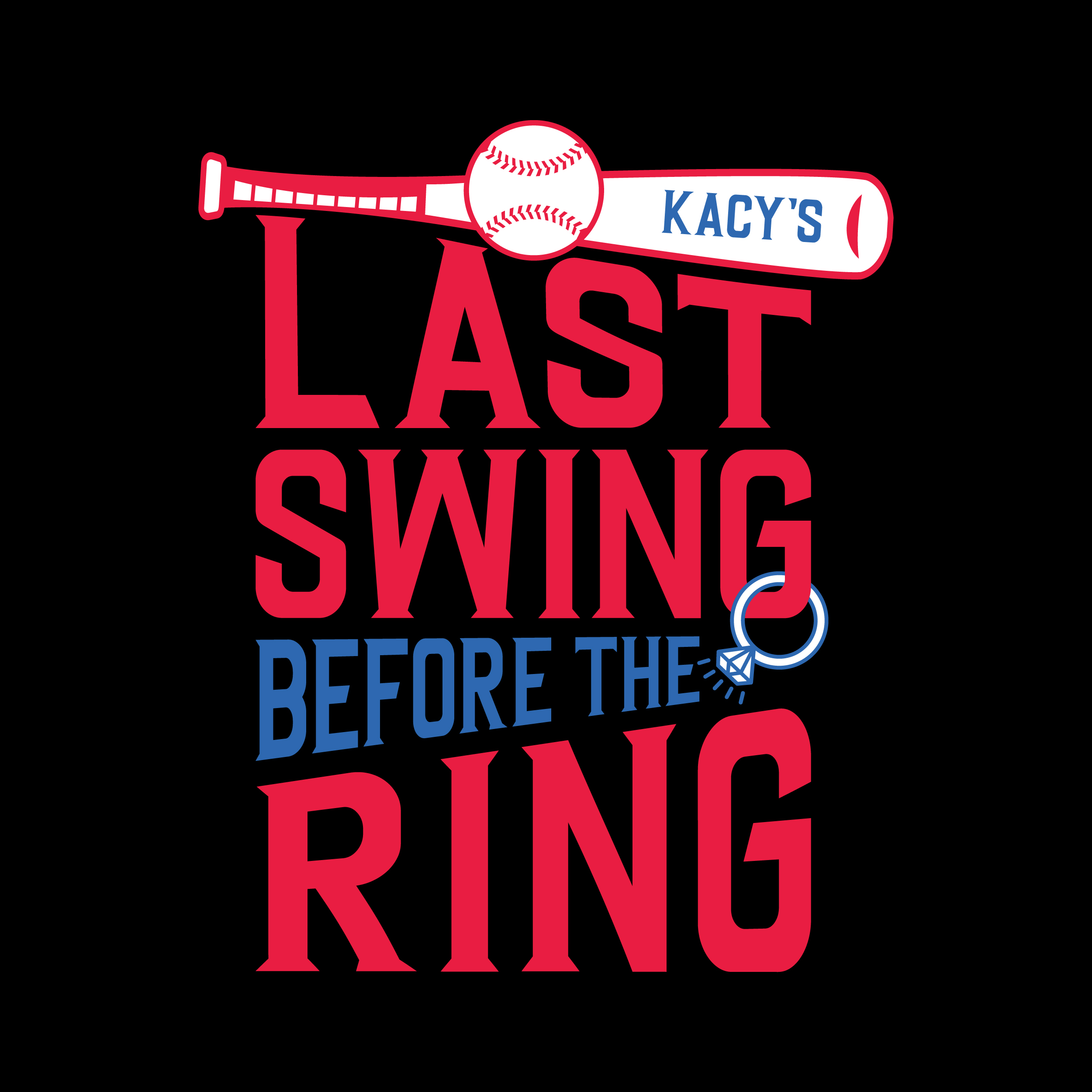 Last Swing before the Ring Baseball Wedding SVG