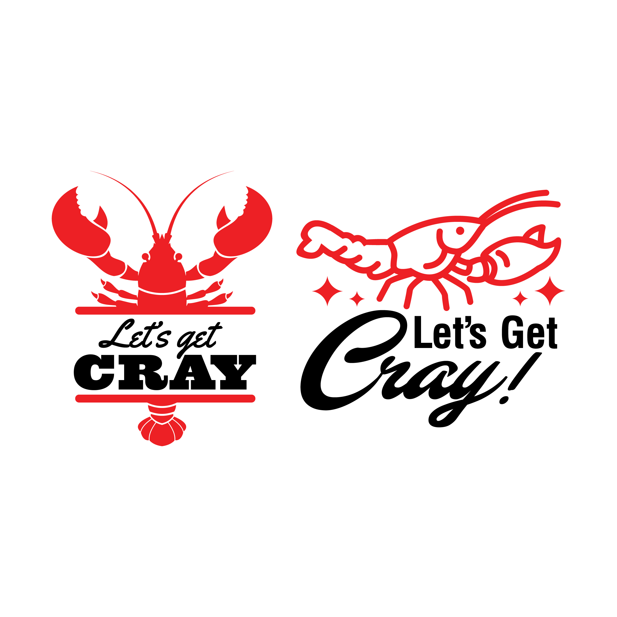 Let's Get Cray Crawfish Lobster SVG Cuttable Design