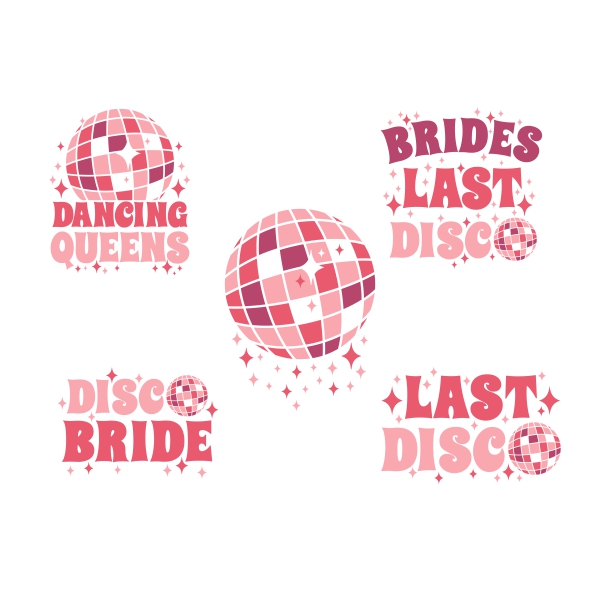 Bride's Last Disc Dancing Queens Disc Bride SVG Cuttable Designs
