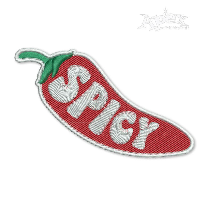 Spicy Chili Embroidery Design