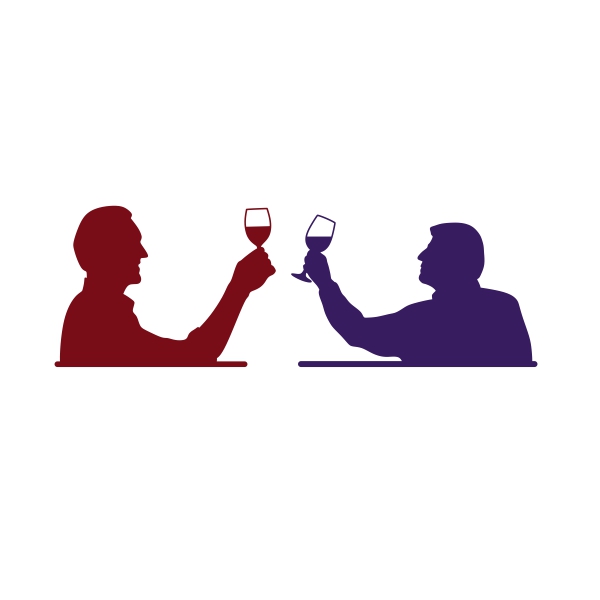 Man Drinking Wine Silhouette SVG