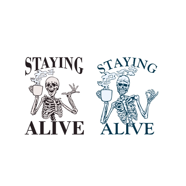 Staying Alive Skeleton SVG