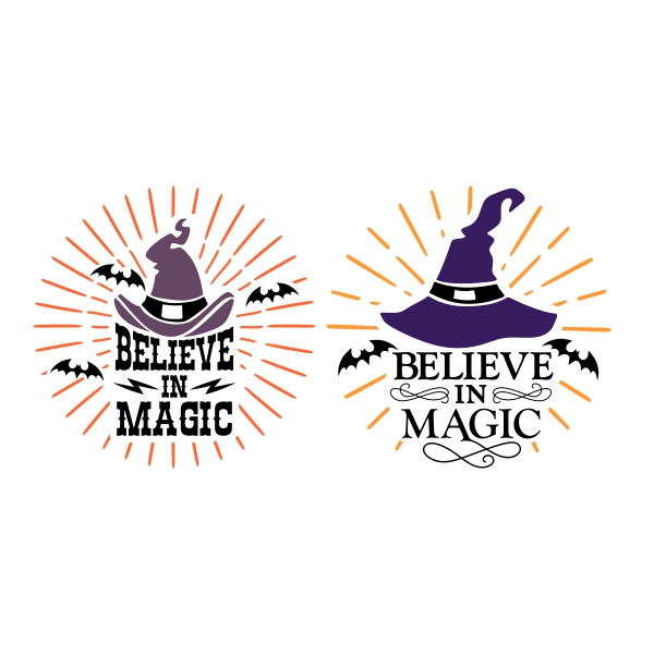 Believe in Magic Witch Hat SVG