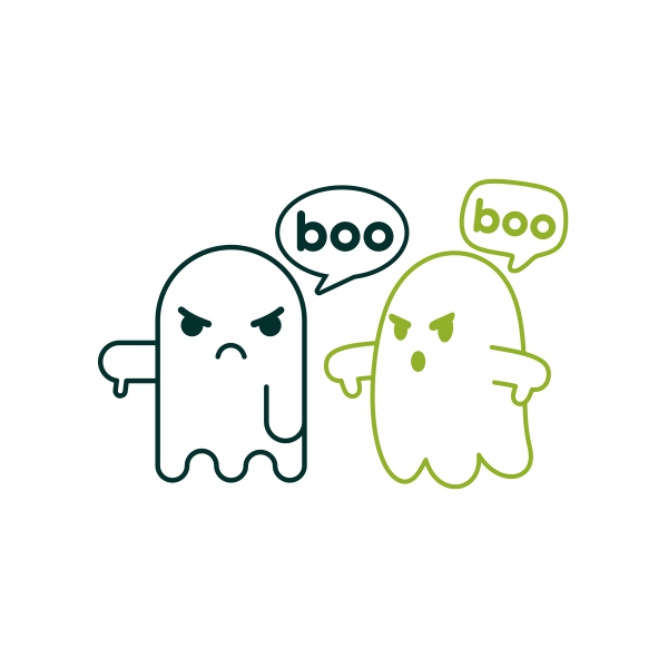 Disapproving Ghost Boo SVG