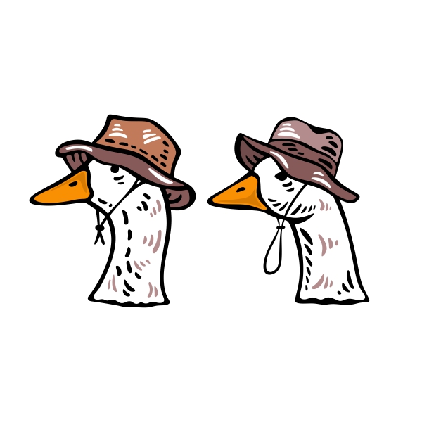 Goose wearing Hat SVG