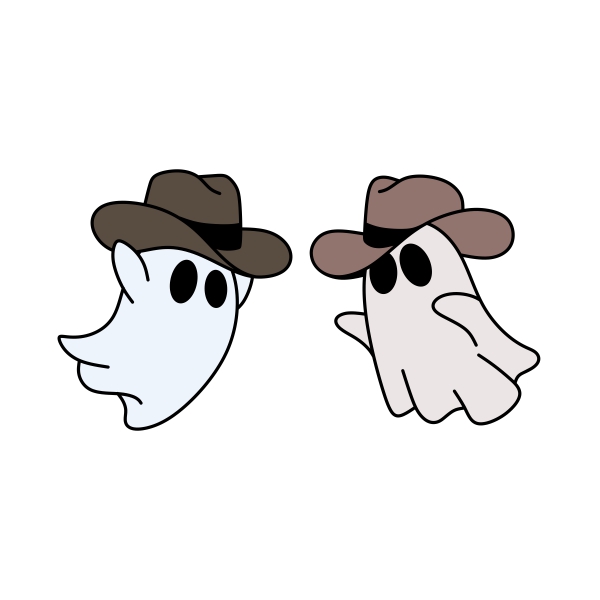 Western Cowboy Ghost SVG
